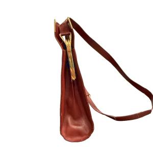 Cartier 2WAY バッグ 皮革 がま口 ワインレッド WGA