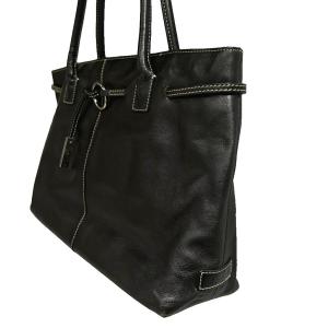 Agnes b. VOYAGE レザートートバッグ ハンドバッグ 黒 ブラック WGA
