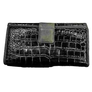 Vivienne Westwood 長財布 クロコ型押し エナメル レザー ブラック
