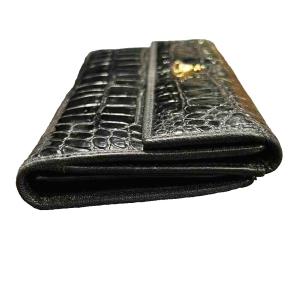 Vivienne Westwood 長財布 クロコ型押し エナメル レザー ブラック