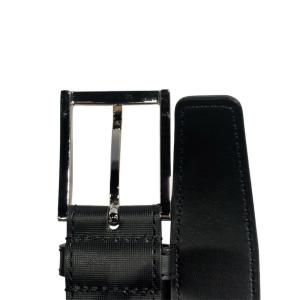LANVIN タグ付き ベルト バックル 黒 ブラック 紺 ネイビー WGA