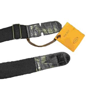 TOD'S タグ付き THE BELT ベルト 切り替え 黒 ブラック WGA