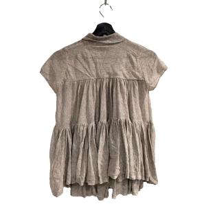 sacai チュニック ブラウス 半袖 ギャザー 1 グレー WGA