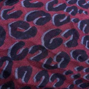 LOUIS VUITTON カシミヤ シルク エトール レオパード柄 ストール レッド