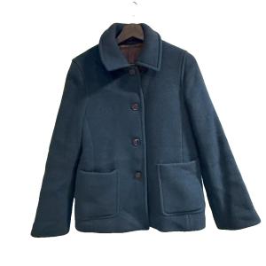 コート ショート ウール アンゴラ カシミヤ 緑 グリーン WGA