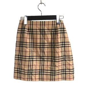 BURBERRY BLUE LABEL ミニスカート チェック 36 ベージュ WGA