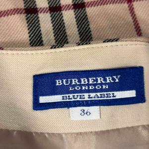 BURBERRY BLUE LABEL ミニスカート チェック 36 ベージュ WGA