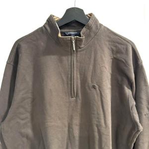 BURBERRY GOLF トレーナー ハーフジップ ノバチェック L 黒系 ブラック WGA