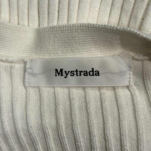 Mystrada ニットワンピース ノースリーブ 38 白 ホワイト WGA
