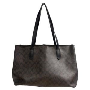 COACH トートバッグ キャンバス ハンドバッグ シグネチャー 茶 ブラウン GY99