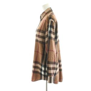 BURBERRY ティッシ期 シャツ チェック柄 ウール 34 ブラウン 8046715
