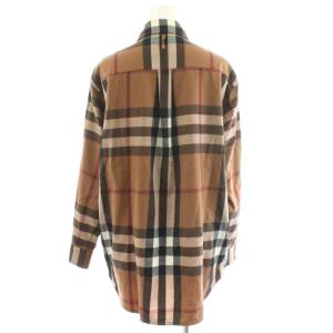 BURBERRY ティッシ期 シャツ チェック柄 ウール 34 ブラウン 8046715
