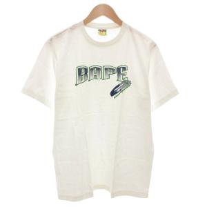 Tシャツ クルーネック ロゴ 半袖 L 白 ホワイト /AE GY11