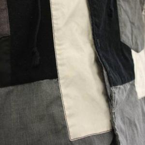 BLACK COMME des GARCONS AD2013 シャツ パーカー パッチワーク XS 黒 ブラック グレー 白 長袖 フード付き 1L-B017