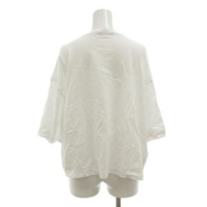 miumiu ロゴ クロップド Tシャツ XL ホワイト MJN445 12LZ F0009