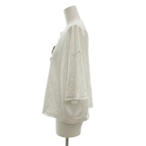 miumiu ロゴ クロップド Tシャツ XL ホワイト MJN445 12LZ F0009