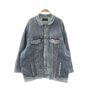 転写プリントデニムジャケット L インディゴブルー 714044