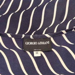 GIORGIO ARMANI ノースリーブ カットソー 総柄 44 紺 ネイビー GY99