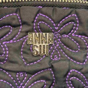 ANNA SUI 美品 ショルダーバッグ ボディバッグ バタフライ 黒 ブラック 紫 パープル GY99