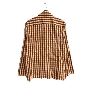 PAUL SMITH シャツ 長袖 チェック M 茶 ブラウン GY99
