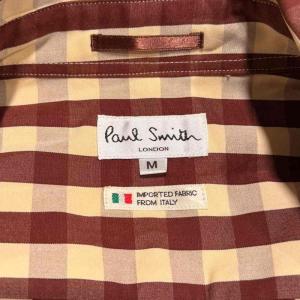 PAUL SMITH シャツ 長袖 チェック M 茶 ブラウン GY99