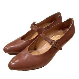 パンプス ストラップ ハイヒール 23 2/1 茶 ブラウン GY99
