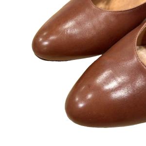 RALPH LAUREN パンプス ストラップ ハイヒール 23 2/1 茶 ブラウン GY99