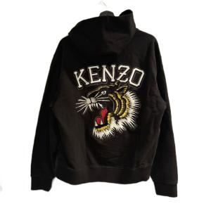 KENZO 美品 パーカー スウェット 刺繍 L 黒 ブラック