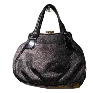 ANNA SUI ハンドバッグ フラワーモチーフ 黒 ブラック GY99