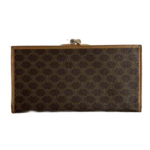 CELINE マカダム柄 長財布 ロングウォレット 茶 ブラウン AA GY99