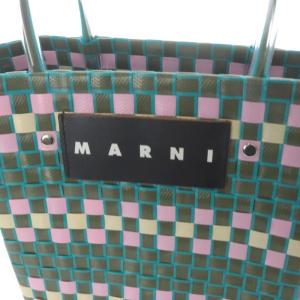 MARNI MARKET バスケット バッグ トートバッグ グリーン /YO33