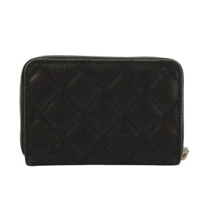 CHANEL 24年 ココマーク スモールジップウォレット マトラッセ