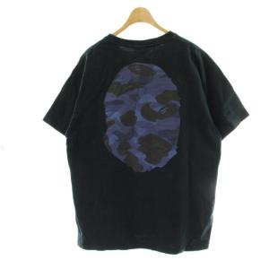 A BATHING APE カラーカモビッグエイプヘッドT COLOR CAMO BIG APE HEAD TEE Tシャツ L 黒