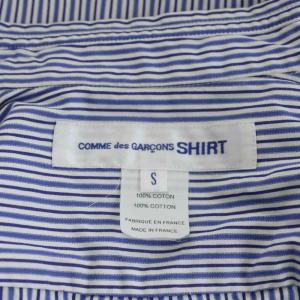 COMME des GARCONS SHIRT FOREVER WIDE CLASSIC シャツ ストライプ柄 S ブルー ホワイト FZ-B115