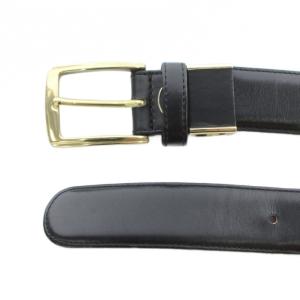 BURBERRY LONDON ベルト ハトメ レザー ロゴ ゴールド金具 黒 ブラック 茶色 ブラウン /XZ GY11