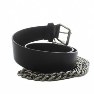 BALENCIAGA ベルト チェーン レザー ブラック 673071