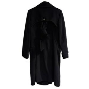 MAX&CO. アンゴラ混 ロングコート 黒 ブラック 42 約L GY99