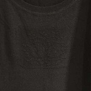 CHANEL 04C ニット カットソー ココマーク ノースリーブ ブラック 42