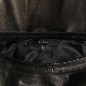 GUCCI トムフォード期 レザースカート ブラック 42
