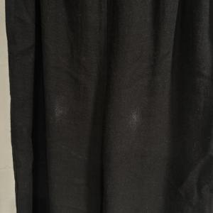 BEARDSLEY リネン ワイドパンツ 黒 ブラック F フリーサイズ