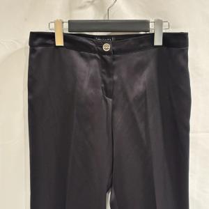 CHANEL 05P 美品 シルク パンツ スラックス 黒 ブラック 38 約M