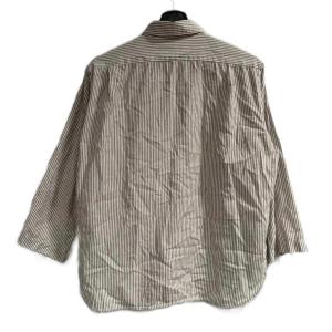 MHL. シャツ ストライプ 7分袖 M 緑系 グリーン GY99
