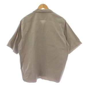 AURALEE SELVEDGE WEATHER CLOTH OPEN COLLARED HALF SLEEVED SHIRTS