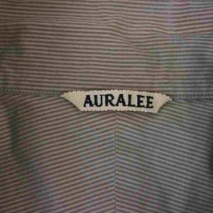 AURALEE SELVEDGE WEATHER CLOTH OPEN COLLARED HALF SLEEVED SHIRTS