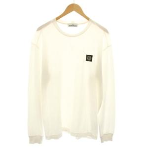 ロンT Tシャツ カットソー クルーネック 長袖 ロゴ刺繍 XXL 白 ホワイト 黒 ブラック 721522713