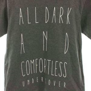 UNDERCOVER メッセージプリントTシャツ カットソー クルーネック 半袖 ロゴプリント 月バックプリント 1 グレー