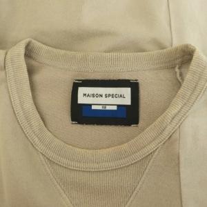 MAISON SPECIAL VガゼットドッキングロゴTシャツ 半袖 2 グレージュ /MY OS SH