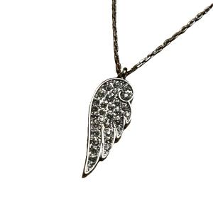 SWAROVSKI ネックレス セットフェザーモチーフ チャトン シルバーカラー GY99