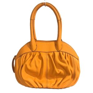 LANCEL 美品 ハンドバッグ ロゴ 合皮 黄 イエロー GY99