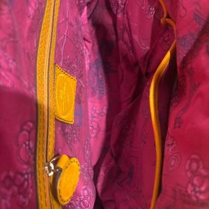 LANCEL 美品 ハンドバッグ ロゴ 合皮 黄 イエロー GY99